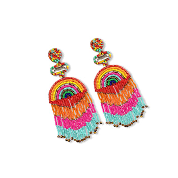 Multi-Color Fringe Seed Bead Earring