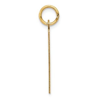 14k Yellow Gold Satin Sunday the First Day Calendar Pendant