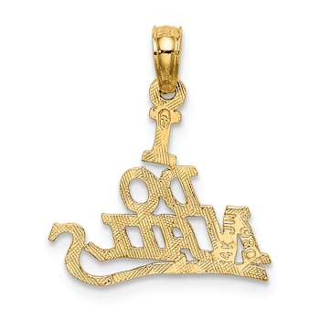 10K Yellow Gold Textured I DO NAILS Charm