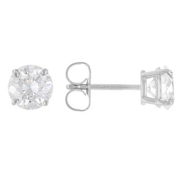 Lab-Grown Diamond Stud Earrings In 14K White Gold 1.50ctw