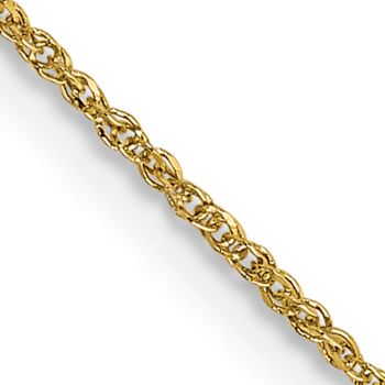14k Yellow Gold 0.7mm Solid Rope 24 Inch Chain