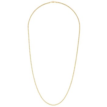 18k Yellow Gold-Plated Sterling Silver 1.2mm Rope Chain Necklace