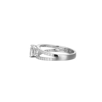 White Cubic Zirconia Platinum Over Sterling Silver Ring 2.28ctw