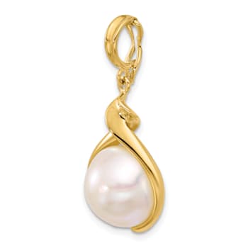 14K Yellow Gold Freshwater Cultured Pearl Pendant
