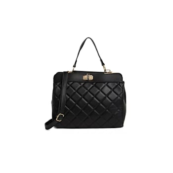 Badgley Mischka Sm Compartment Shoulder Bag w/ Detachable Strap in Black.