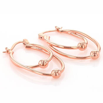 Copper Double Hoop Earrings
