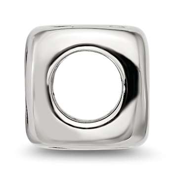 Sterling Silver Enamel 6 Sided Dice Bead