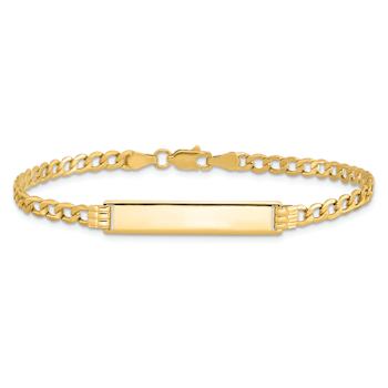 10k Yellow Gold Curb Link ID Bracelet