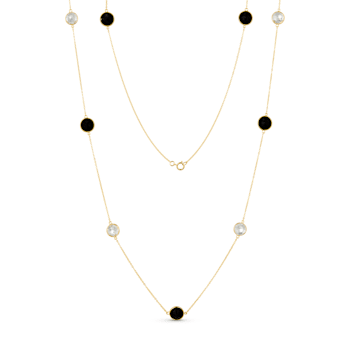 Black Spinel 14k Yellow Gold 34" Necklace 31.93ctw