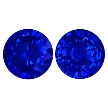 Sapphire 10mm Round Matched Pair 11.98ctw