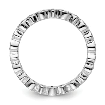 Sterling Silver Stackable Expressions Diamond Ring 0.077ctw