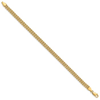 10k Yellow Gold 4.5mm Wide Triple Strand Rope Bracelet