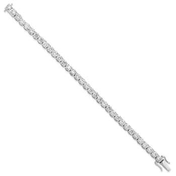 14K White Gold VS/SI GH, Lab Grown Diamond Tennis Bracelet