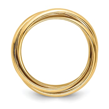 14K Yellow Gold Polished Rolling Ring