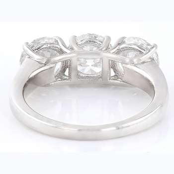 Lab-Grown Diamond Three-Stone Ring In 14K White Gold 3.00ctw