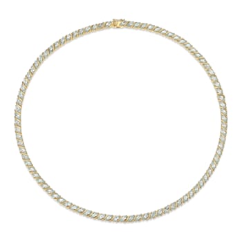 Sky Blue Topaz 18k Yellow Gold Over Sterling Silver Necklace 20.30ctw