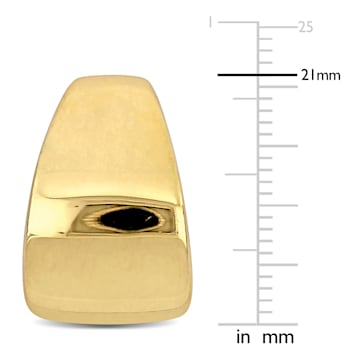 21MM Semi-Hoop Earrings in 14k Yellow Gold Over Sterling Silver