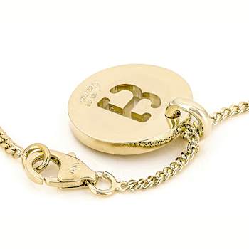 Cardano Initial B Pendant Necklace In 18K Gold Over Bronze