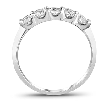 0.75ctw Diamond Wedding Band Ring in 14k White Gold