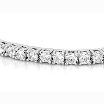 CZ Flex Bangle In Rhodium Over Brass 9.23ctw