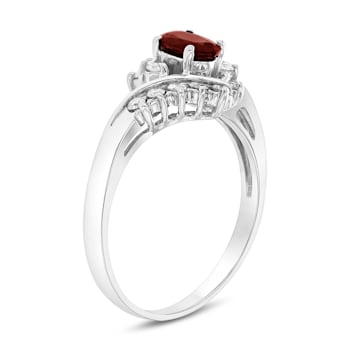 0.70ctw Ruby and Diamond Ring in 14k White Gold