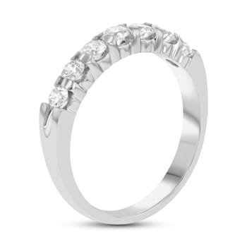 0.75cttw 7 Stone Diamond Band Ring in 14k White Gold