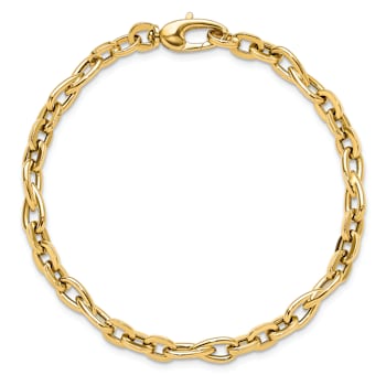 14k Yellow Gold 5.22mm Polished Fancy Link Bracelet