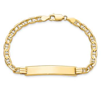 14k Yellow Gold Mariner Link ID Bracelet
