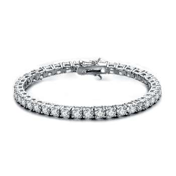 CZ Tennis Bracelet In Sterling Silver