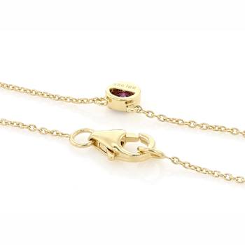 Multi-Garnet Station Necklace In 18K Gold Over Sterling Silver 1.22ctw