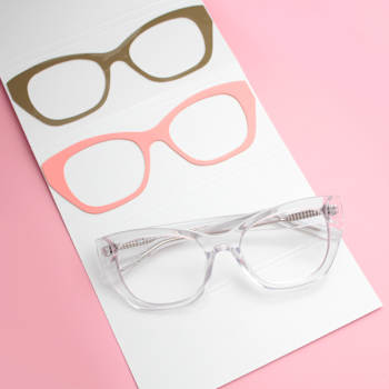 Peach Glamor Weslyn Reader and Eyewear Applique Set +1.25 Strength