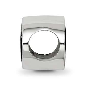 Sterling Silver LogoArt Delta Gama Oval Greek Letters Bead