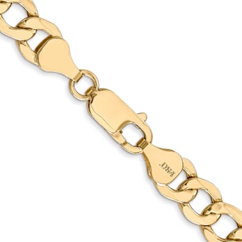 14k Yellow Gold 7mm Curb Link 20 Inch Chain