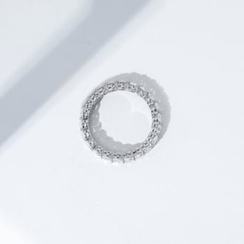 White Cubic Zirconia Platinum Over Sterling Silver Ring 3.60ctw
