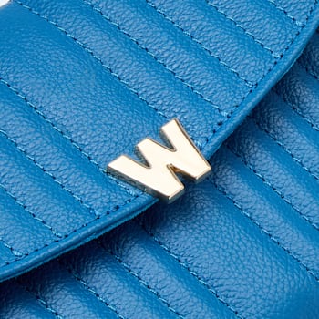 Mimi Blue Crossbody Bag with Wristlet