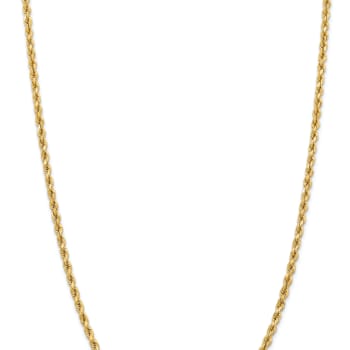 14k Yellow Gold 3.75mm Solid Diamond-Cut Rope 22 Inch Chain