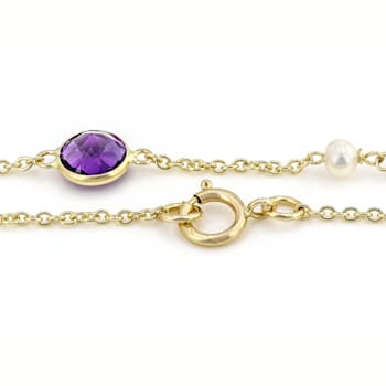 Multi-Gem 14k Yellow Gold Necklace 9.63ctw