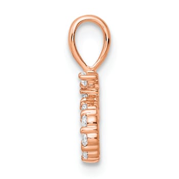 14k Rose Gold Diamond Number 5 Pendant