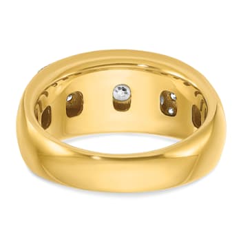 10K Two-tone Yellow Gold with White Rhodium Men's Polished and Milgrain
Diamond Ring 1.01ctw