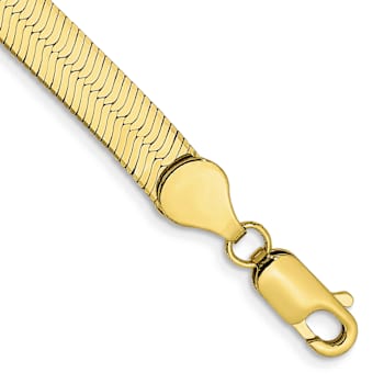 10k Yellow Gold 5.5mm Silky Herringbone Link Bracelet
