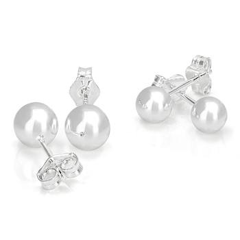 Ball Stud Earring Set Of 2 In Sterling Silver