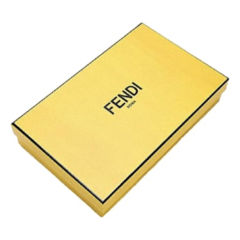 Fendi O'Lock Rose Pink and Tortora Gray Calf Leather Snap Continental Wallet