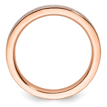 14K Rose Gold Stackable Expressions Diamond Ring 0.096ctw