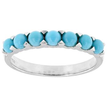 Turquoise Stackable Band Ring In Sterling Silver 3mm