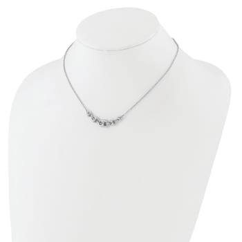 Rhodium Over Sterling Silver 16-inch with 2-inch Extension Necklace