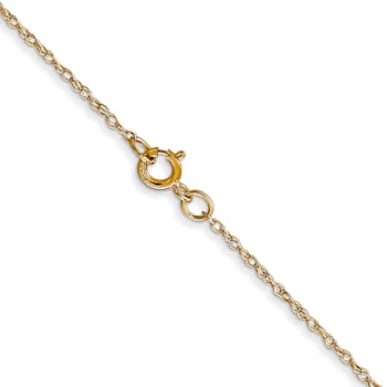 14k Yellow Gold 0.6mm Solid Cable 13 Inch Chain
