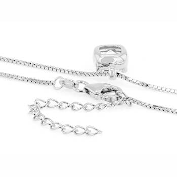 Moissanite Cushion-Cut Solitaire Pendant In Platinum-Enhanced Sterling
Silver 2.00ctw Diamond Equivalent Weight