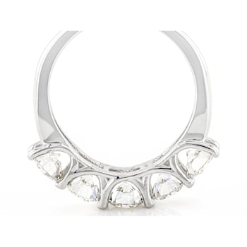 Lab-Grown Diamond Five-Stone Band Ring In 14K White Gold 2.00ctw