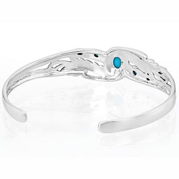 Sleeping Beauty Turquoise Cuff Bracelet In Sterling Silver