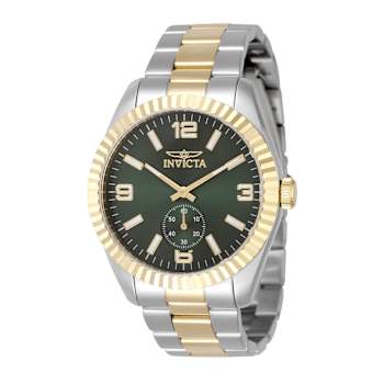 Invicta Specialty 43mm Green Dial Stainless Steel Band Quartz Watch